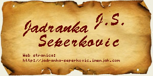 Jadranka Šeperković vizit kartica